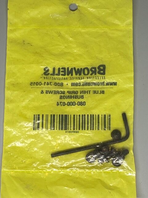 Blued Thin Grip screws & Bushings